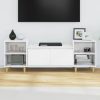 Fehér magasfényű szerelt fa tv-szekrény 160x35x55 cm