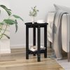 Fekete tömör fenyőfa dohányzóasztal ø 40 x 60 cm