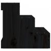 Tömör fenyőfa kisállat lépcső fekete 40 x 37,5 x 35 cm