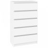 Fehér szerelt fa fiókos szekrény 60 x 36 x 103 cm