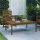 Mézbarna tömör fenyőfa kerti asztal 121x82,5x45 cm