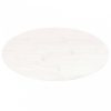 Fehér tömör fenyőfa ovális asztallap 70 x 35 x 2,5 cm