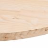 Tömör fenyőfa ovális asztallap 80x40x2,5 cm