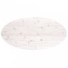 Fehér tömör fenyőfa ovális asztallap 90x45x2,5 cm