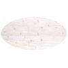 Fehér tömör fenyőfa ovális asztallap 110x55x2,5 cm