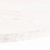 Fehér tömör fenyőfa ovális asztallap 70 x 35 x 2,5 cm