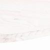 Fehér tömör fenyőfa ovális asztallap 80x40x2,5 cm