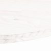 Fehér tömör fenyőfa ovális asztallap 90x45x2,5 cm