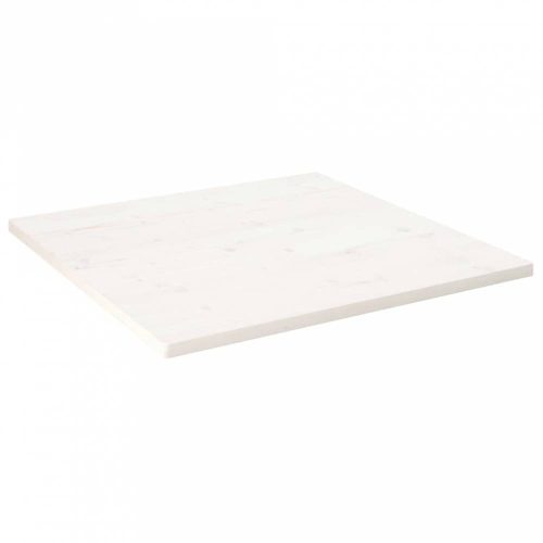 Fehér tömör fenyőfa ovális asztallap 80x80x2,5 cm