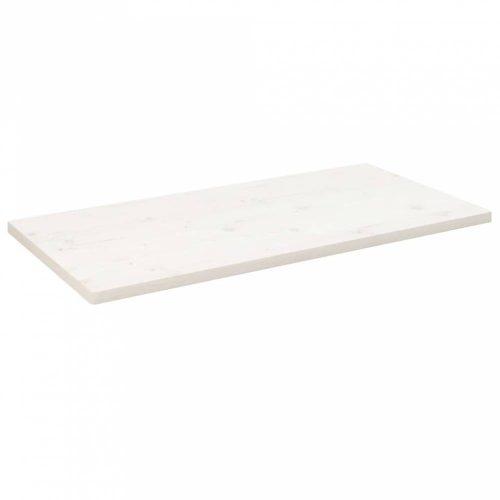 Fehér tömör fenyőfa téglalap alakú asztallap 100 x 60 x 2,5 cm