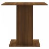 Barna tölgyszínű szerelt fa étkezőasztal 80 x 80 x 75 cm