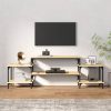 Sonoma tölgyszínű szerelt fa TV-szekrény 157x35x52 cm
