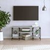 Szürke sonoma színű szerelt fa TV-szekrény 102x35x45,5 cm