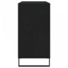 Fekete szerelt fa tálalószekrény 103,5 x 35 x 70 cm