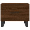 Barna tölgy színű szerelt fa dohányzóasztal 50x50x40 cm