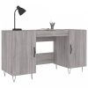 Szürke sonoma színű szerelt fa íróasztal 140x50x75 cm