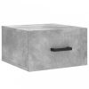 2 db betonszürke falra szerelhető éjjeliszekrény 35x35x20 cm