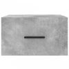 2 db betonszürke falra szerelhető éjjeliszekrény 35x35x20 cm