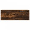 Füstös tölgyszínű szerelt fa faliszekrény 100 x 36,5 x 35 cm