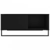 Fekete szerelt fa dohányzóasztal 80x80x36,5 cm