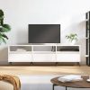 Fehér szerelt fa TV-szekrény 150 x 30 x 44,5 cm