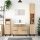 Sonoma-tölgyszínű műfa mosdószekrény 80 x 33 x 60 cm