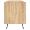 Sonoma-tölgyszínű szerelt fa hanglemezszekrény 121x38x48 cm