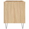 Sonoma-tölgyszínű szerelt fa hanglemezszekrény 74,5x38x48 cm
