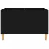 Fekete szerelt fa hanglemezszekrény 74,5x38x48 cm