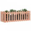 Tömör douglas fa kerti magaságyás kerítéssel 150x50x50 cm