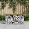 Impregnált fenyőfa gabion kerti pad 83 x 31,5 x 42 cm