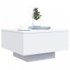 Fehér szerelt fa dohányzóasztal 55 x 55 x 31 cm