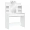 Fehér fésülködőasztal LED-del 96x40x142 cm
