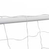 Fehér acél focikapu hálóval 182 x 61 x 122 cm
