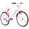 Rózsaszín és fehér gyerekkerékpár 24"