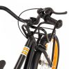 Fekete és narancssárga gyerekkerékpár elülső hordozóval 18"  