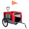 Piros/szürke 2 az 1-ben bicikliutánfutó és sétakocsi