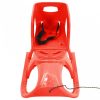 Piros polipropilén szánkó üléssel 102,5x40x23 cm