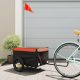 Fekete-narancssárga vas kerékpár utánfutó 30 kg
