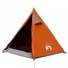 185T Taffeta 2-személyes szürke-narancs sátor 267x154x117 cm