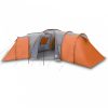 185T Taffeta 12-személyes szürke-narancs sátor 840x720x200 cm