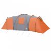185T Taffeta 12-személyes szürke-narancs sátor 840x720x200 cm