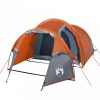 185T Taffeta 4-személyes szürke-narancs sátor 360x135x105 cm
