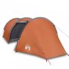 185T Taffeta 4-személyes szürke-narancs sátor 405x170x106 cm