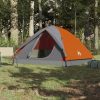 190T Taffeta 3-személyes szürke-narancs sátor 240x217x120 cm
