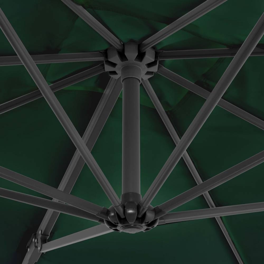 vidaXL zöld konzolos napernyő alumíniumrúddal 250 x 250 cm